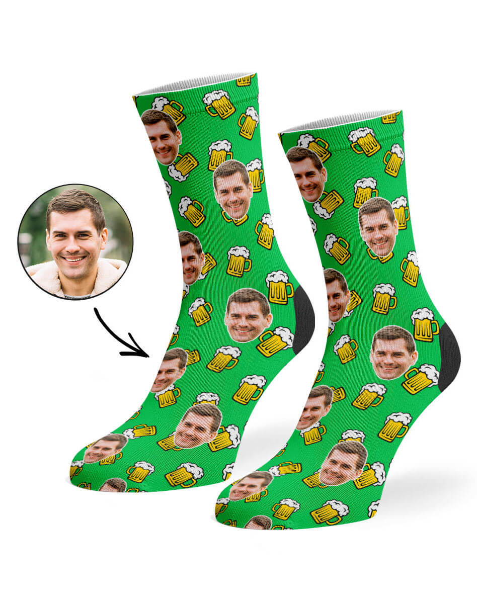 Beer Face Socks With Your Own Face