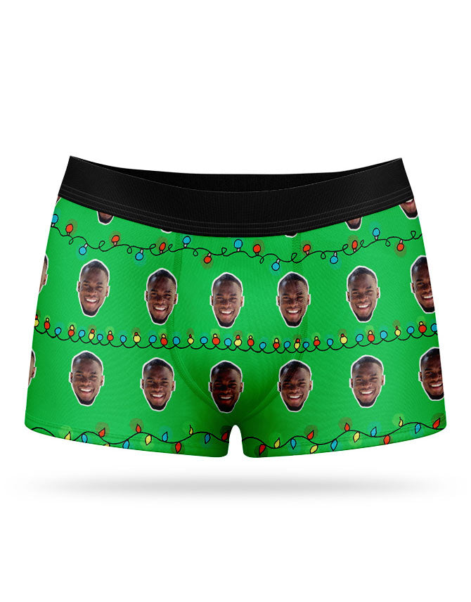Custom Christmas Lights Boxers