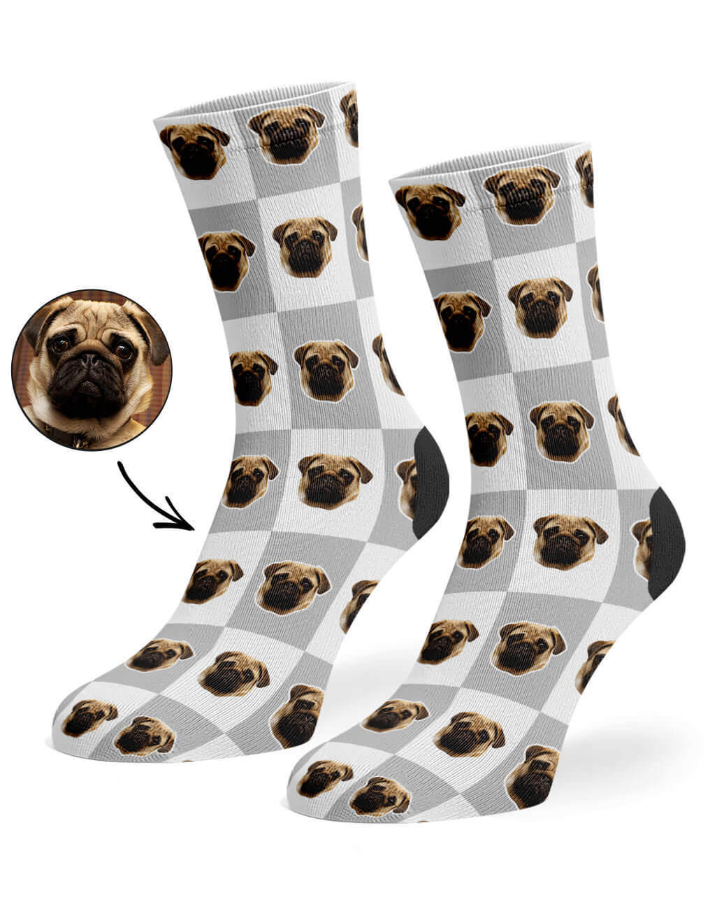 Chequered Dog Socks Gift