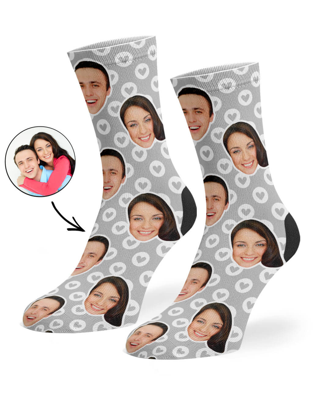 Funny Circle Hearts Socks