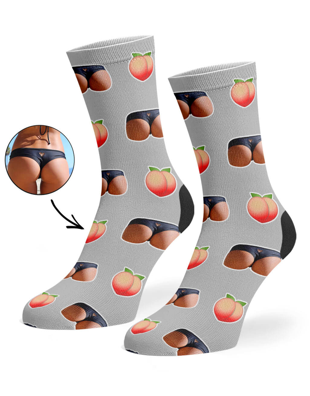 Personalised Booty Photo Socks