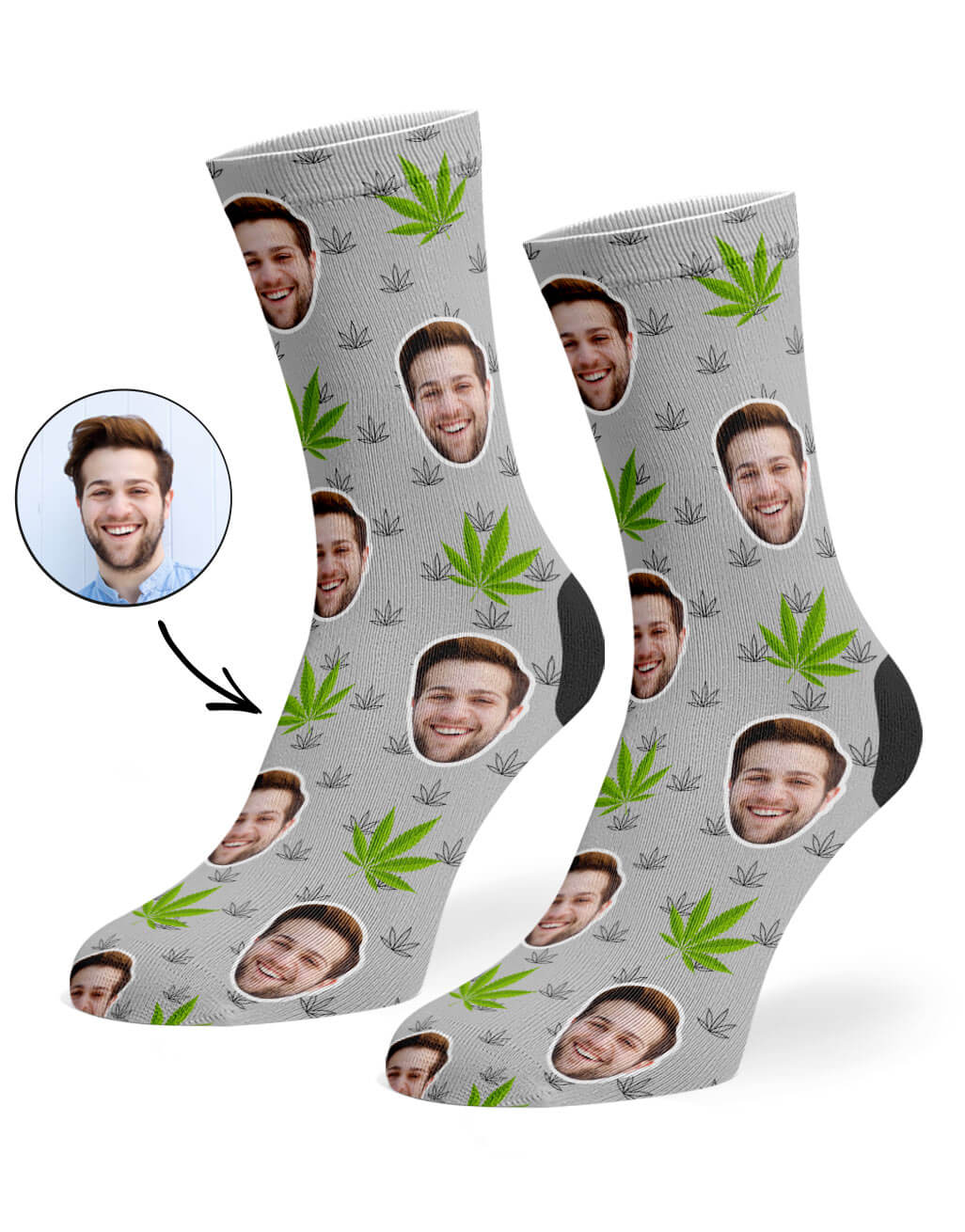 Your Face On Weed Socks