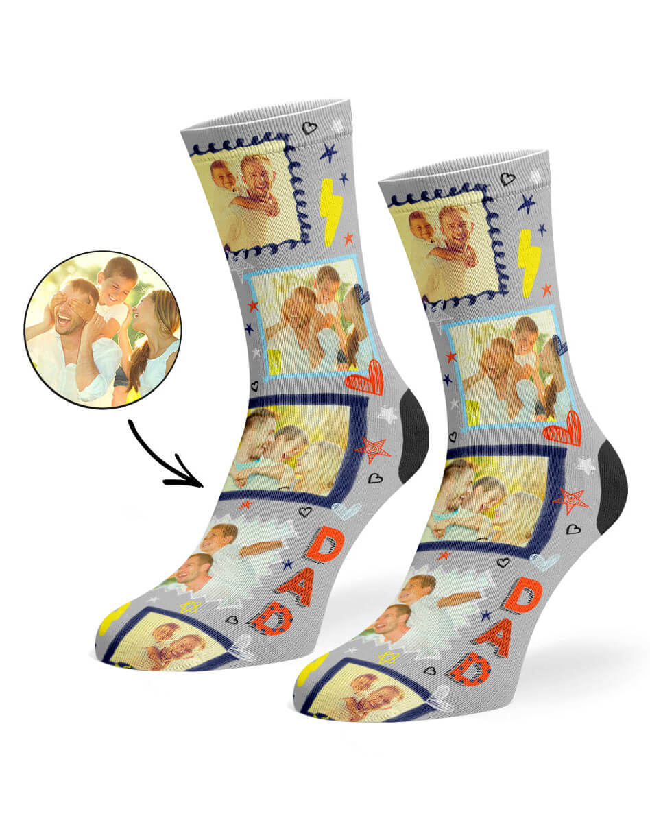Custom Best Dad Frame Socks
