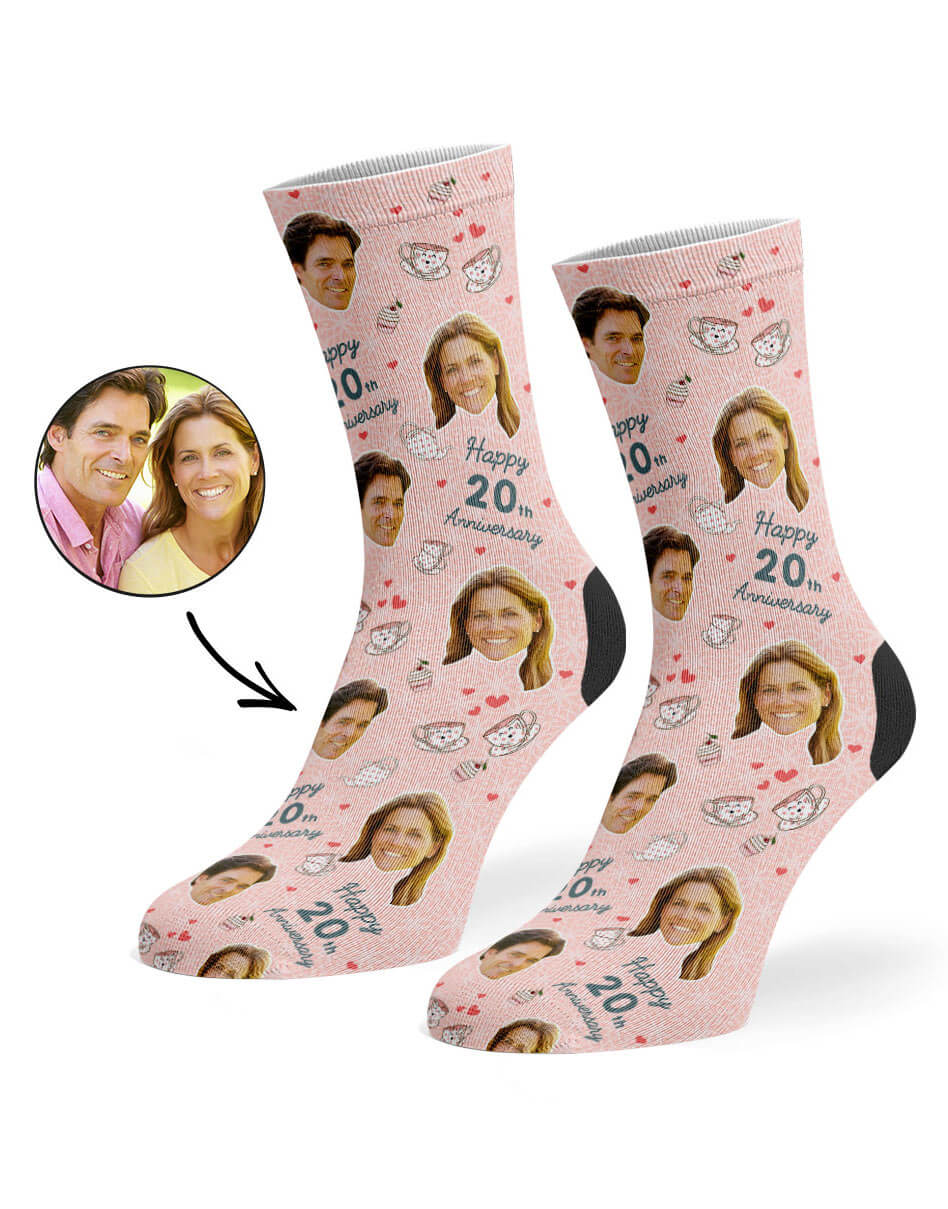 Peach 20th Anniversary Socks