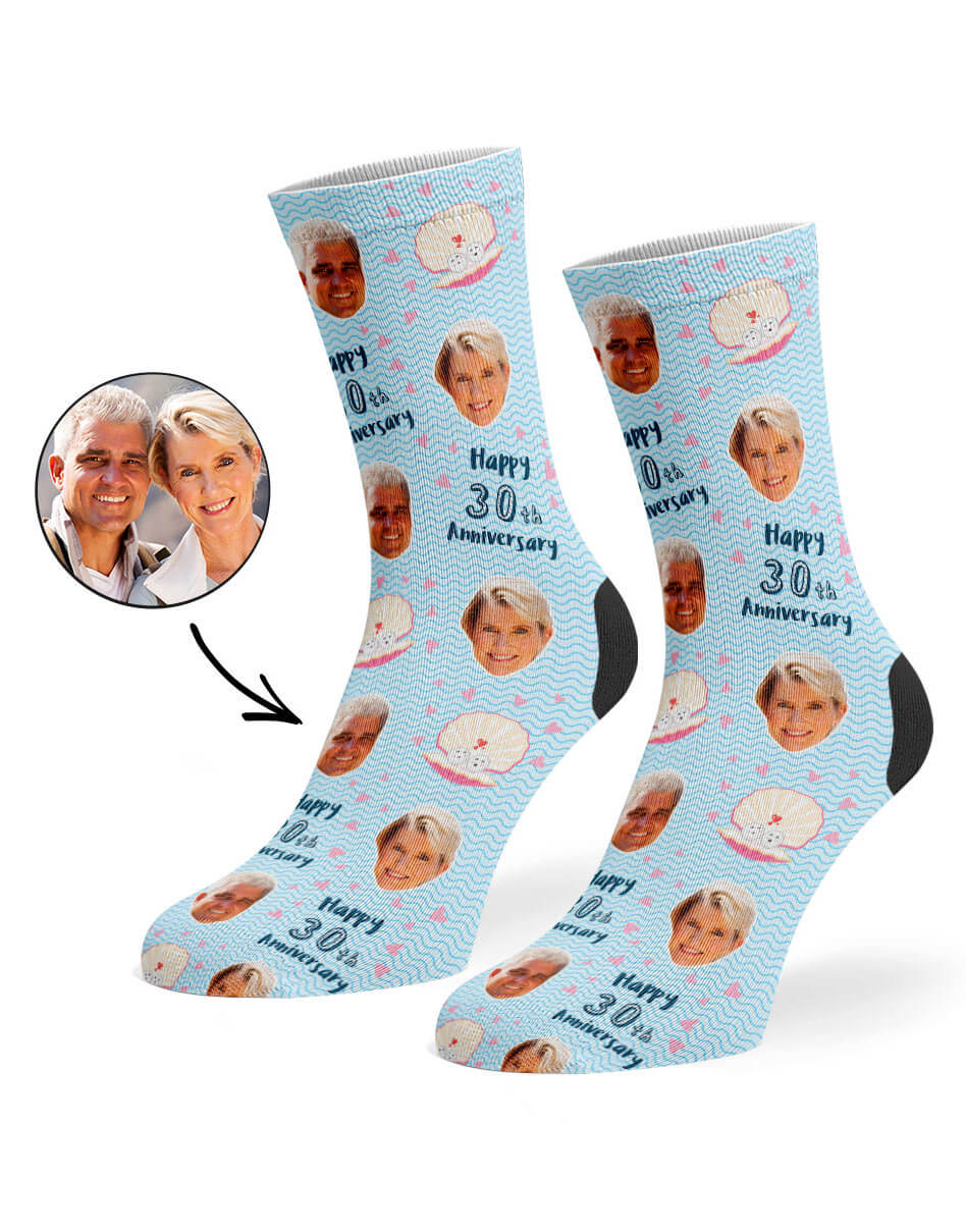 Pale Blue 30th Anniversary Socks