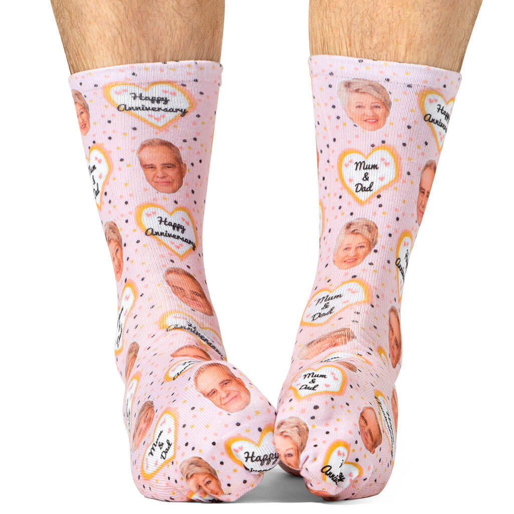 Happy Anniversary Mum & Dad Socks