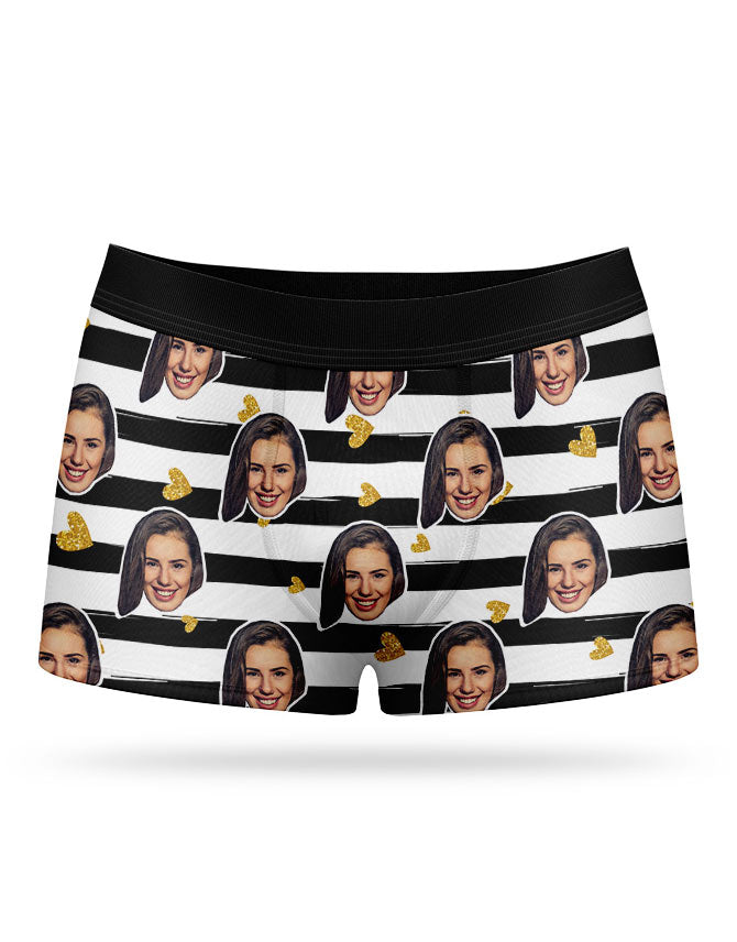 Personalised Face Stripes Boxer Shorts