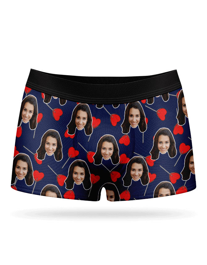 Heart Lollipops Face Boxer Shorts