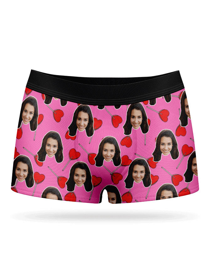 Heart Lollipops Photo Boxer Shorts