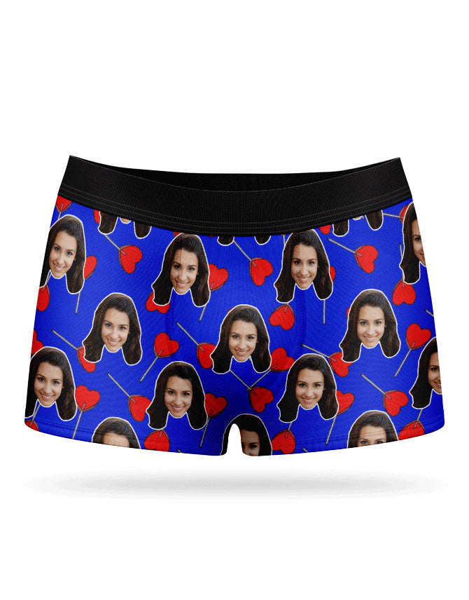 Blue Heart Lollipops Boxer Shorts