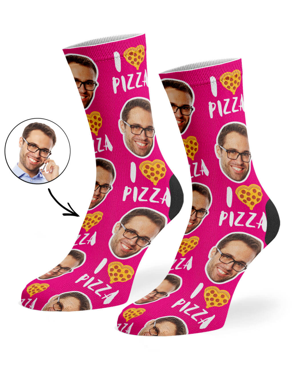 I Love Pizza Gift Socks