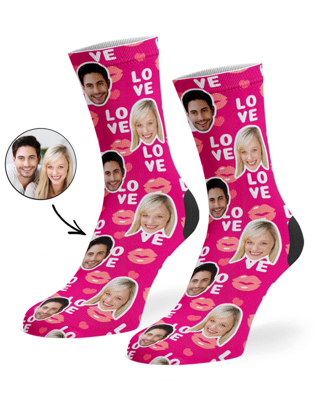 Love Lips Valentines Socks Gift