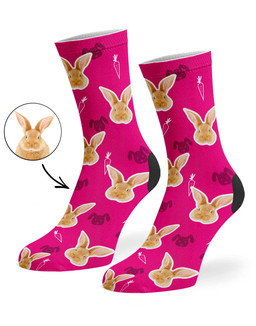 Your Rabbit on Hot Pink Socks
