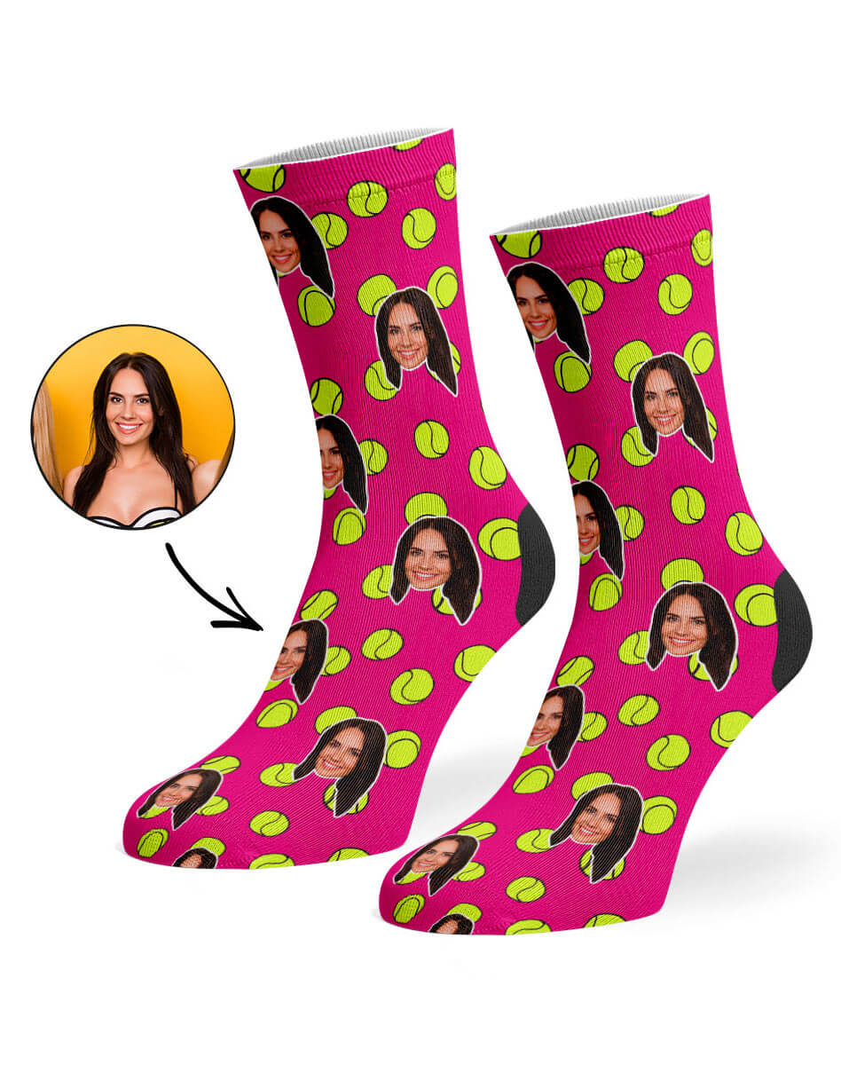 Tennis Balls Face Socks With Their Face On