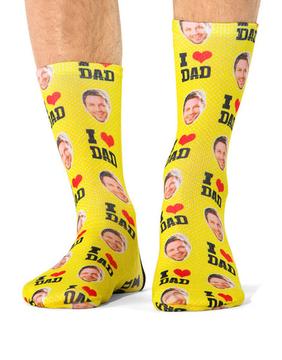 I Love Dad Socks