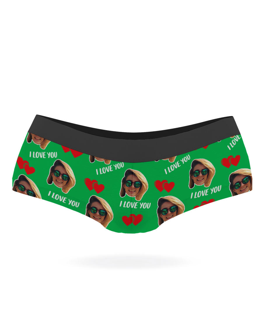 I Love You Green Knickers