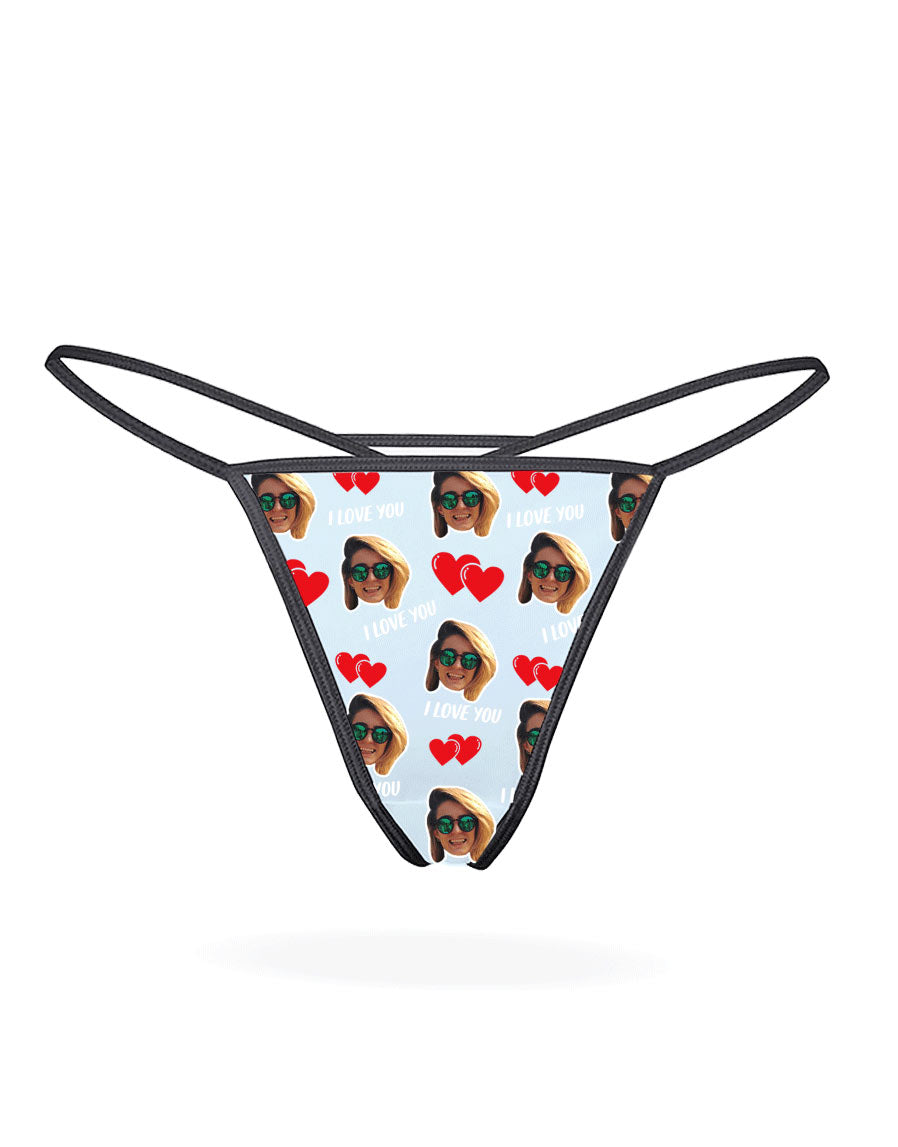 I Love You Valentines Thong