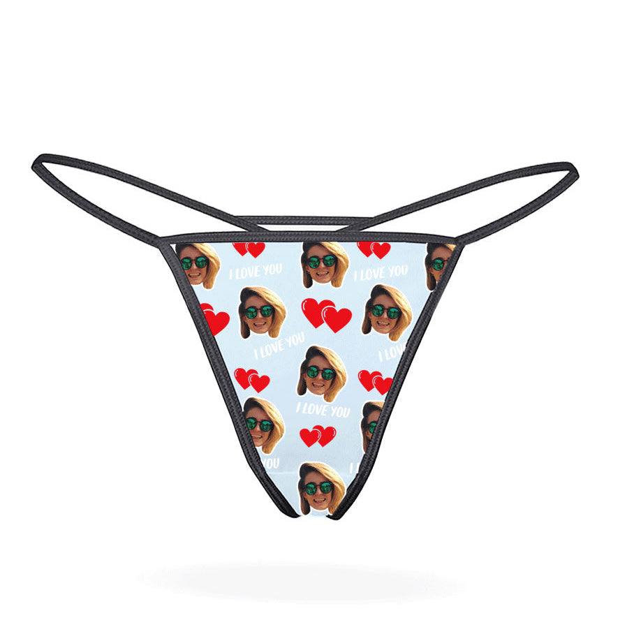 I Love You Valentines Thong