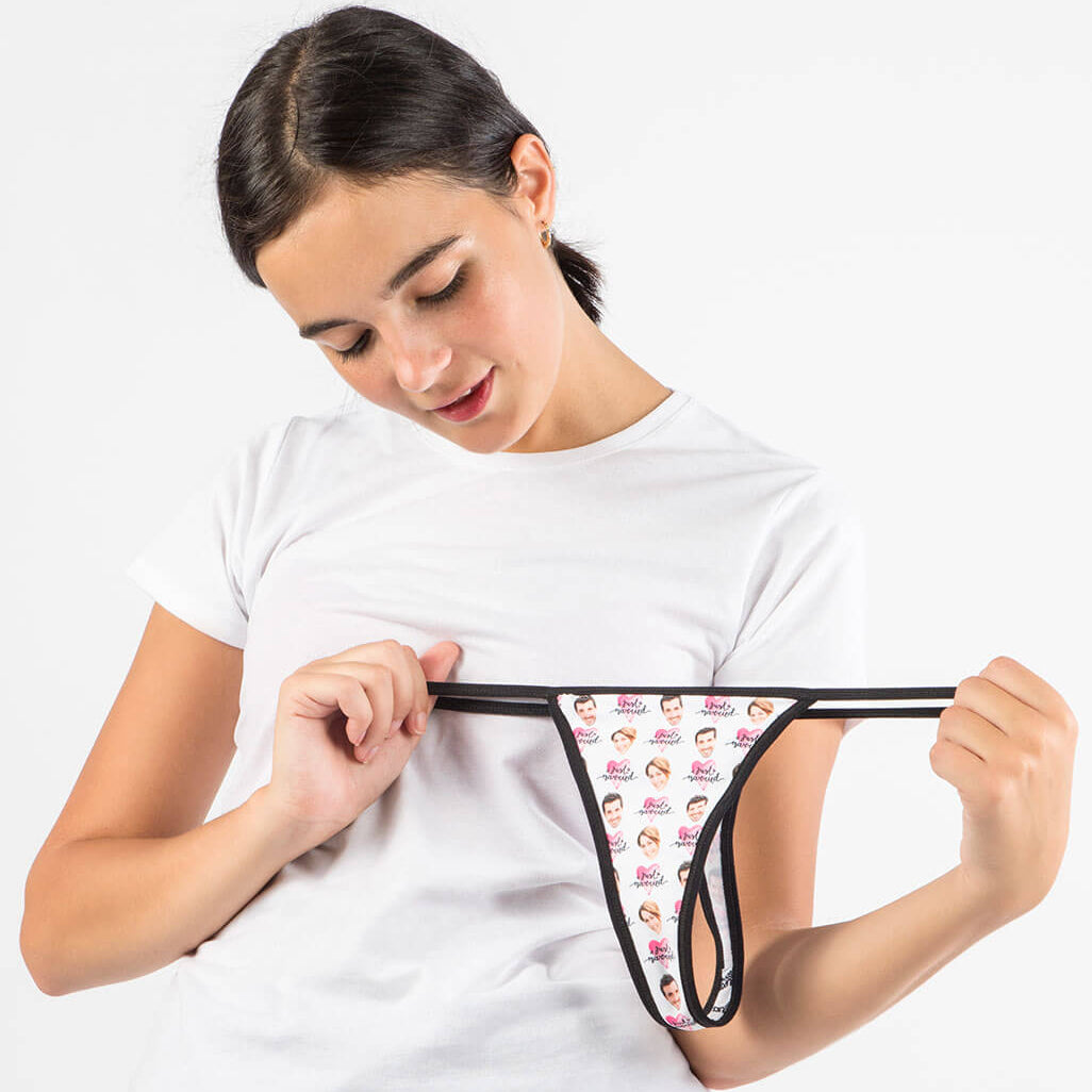 Just Married Face Thong