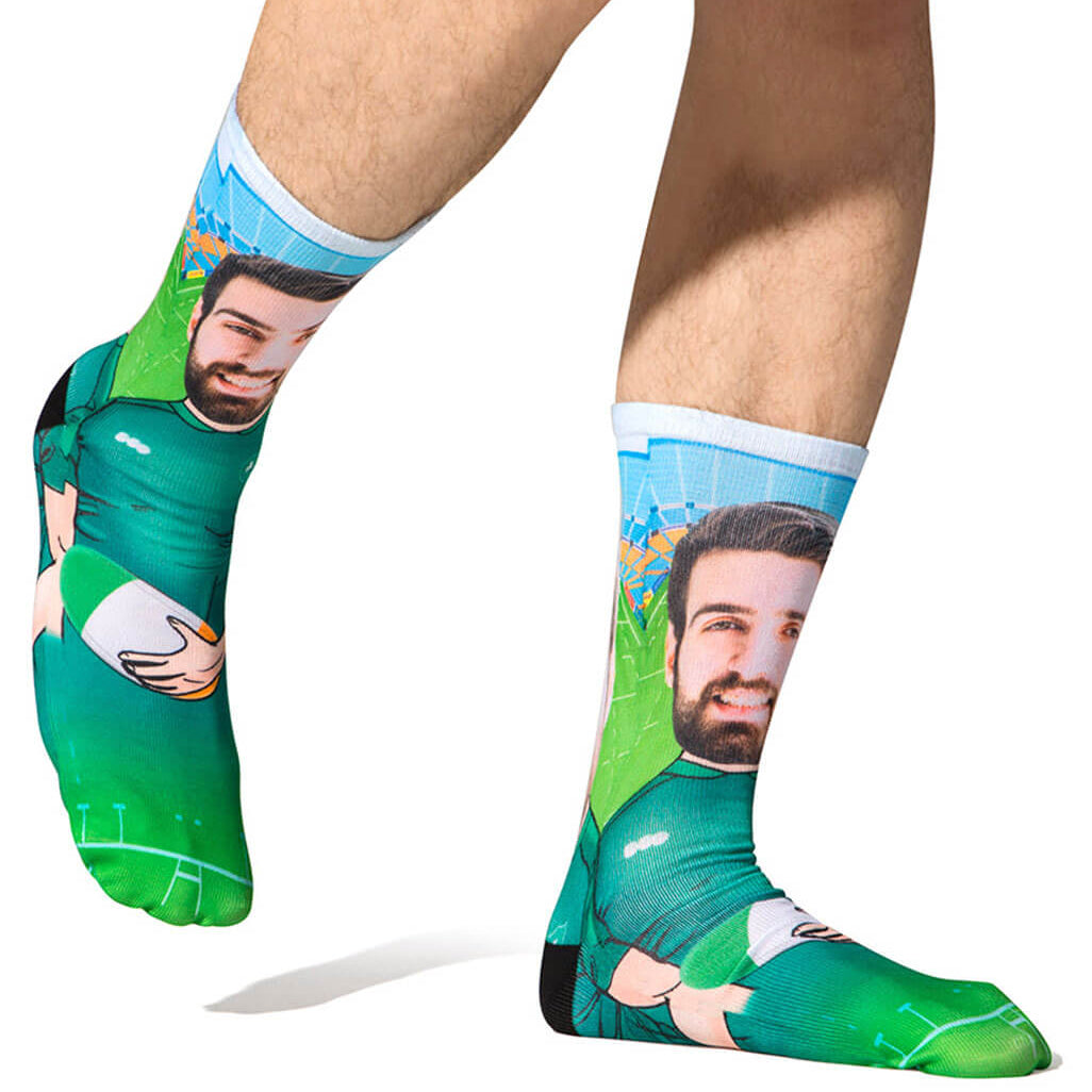 Personalised Rugby Player Socks