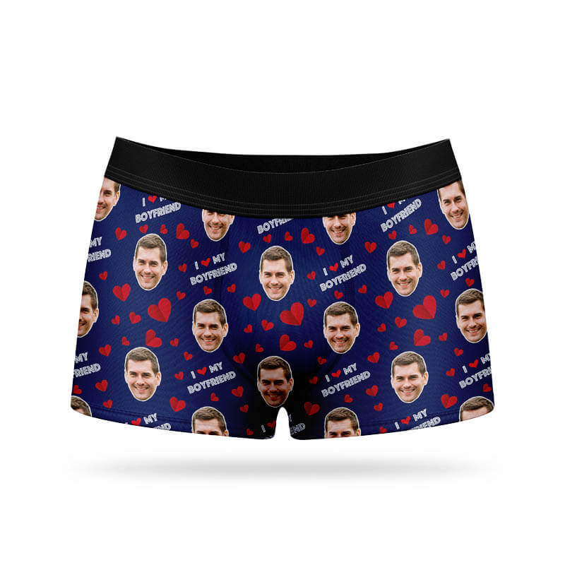 I Love My Boyfriend Photo Boxers