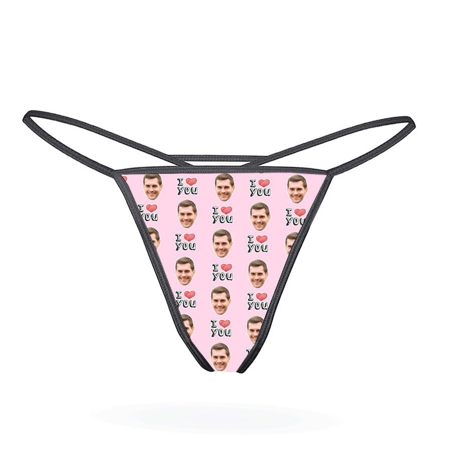 I Heart You Photo Thong
