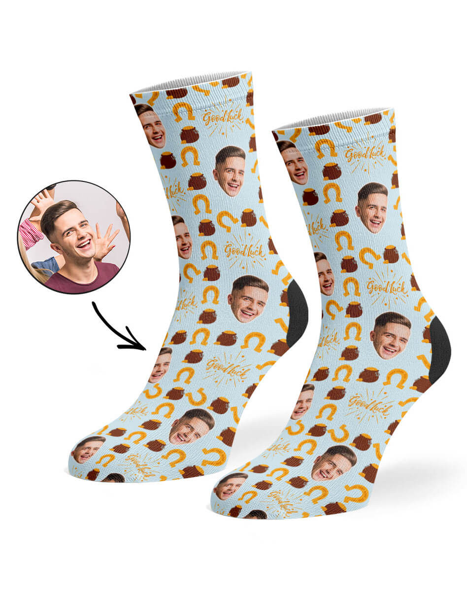 Lucky Horseshoe Socks With Photo On