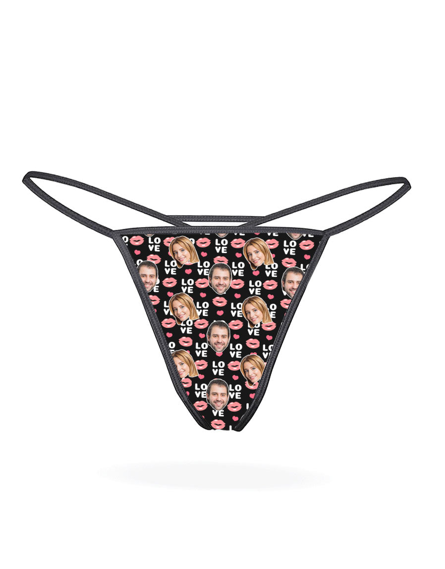 Valentines Love Lips Thong