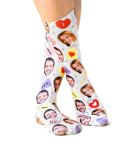 Personalised Love Locks Socks Gift