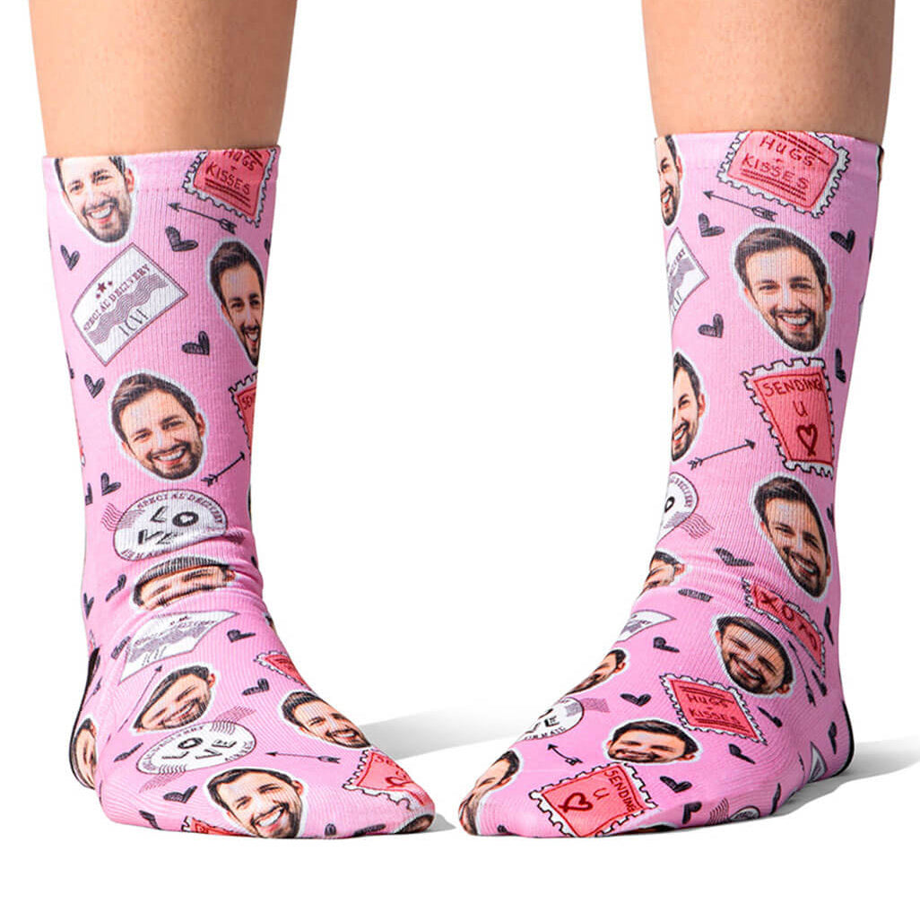 Love Stamp Face Socks