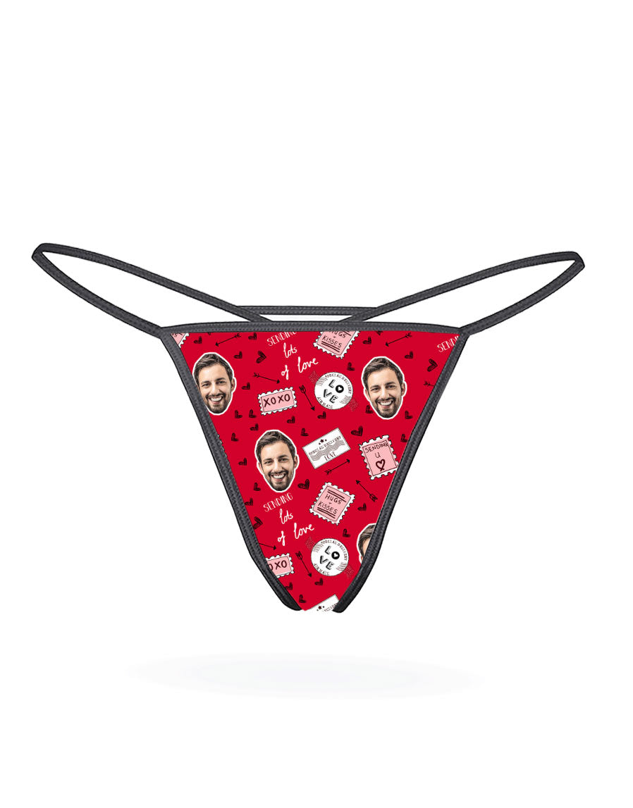 Love Stamps Valentines Thong