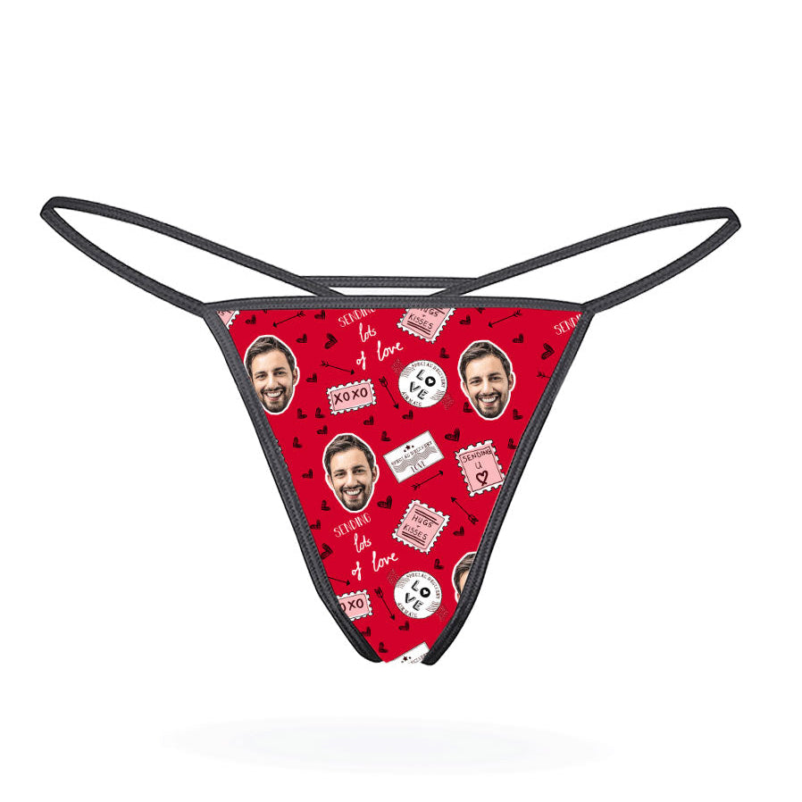 Love Stamps Valentines Thong