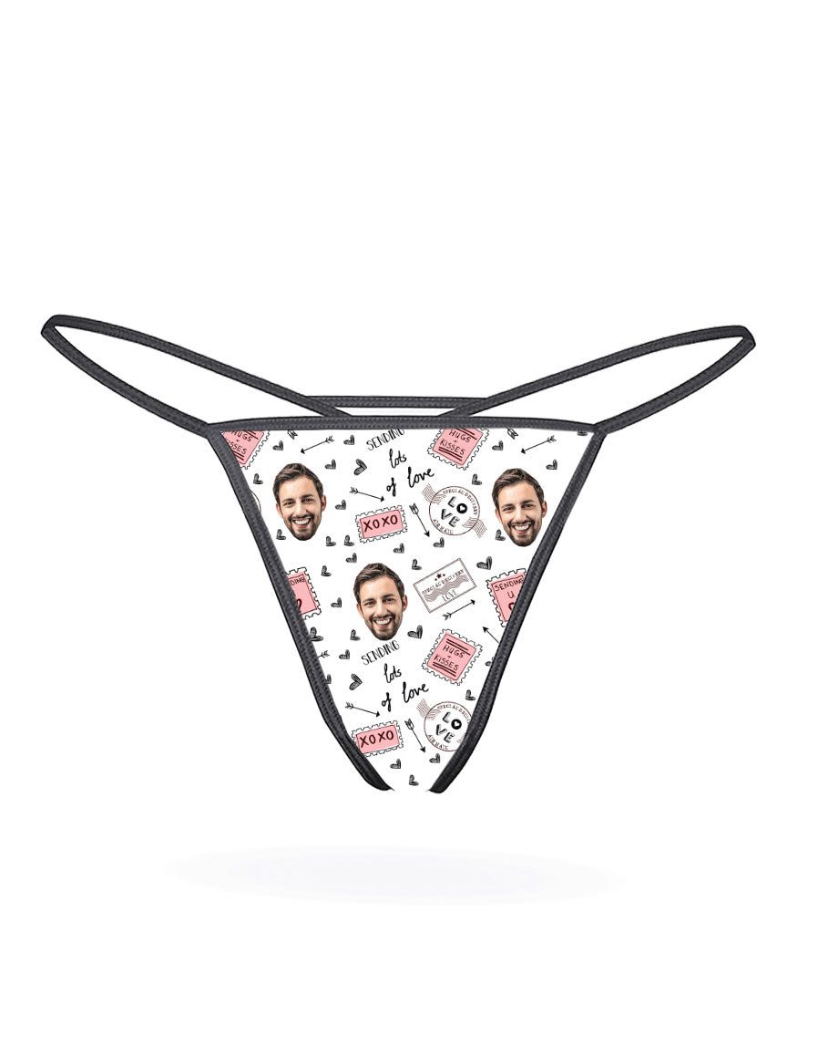 Love Stamps Thong Valentines Day Gift