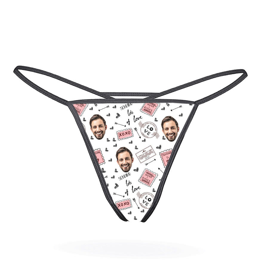 Love Stamps Thong Valentines Day Gift