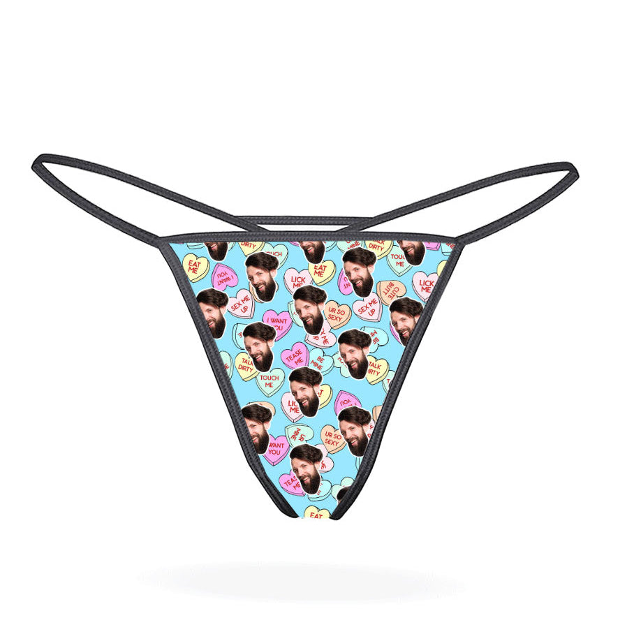 Naughty Love Hearts Photo Thong