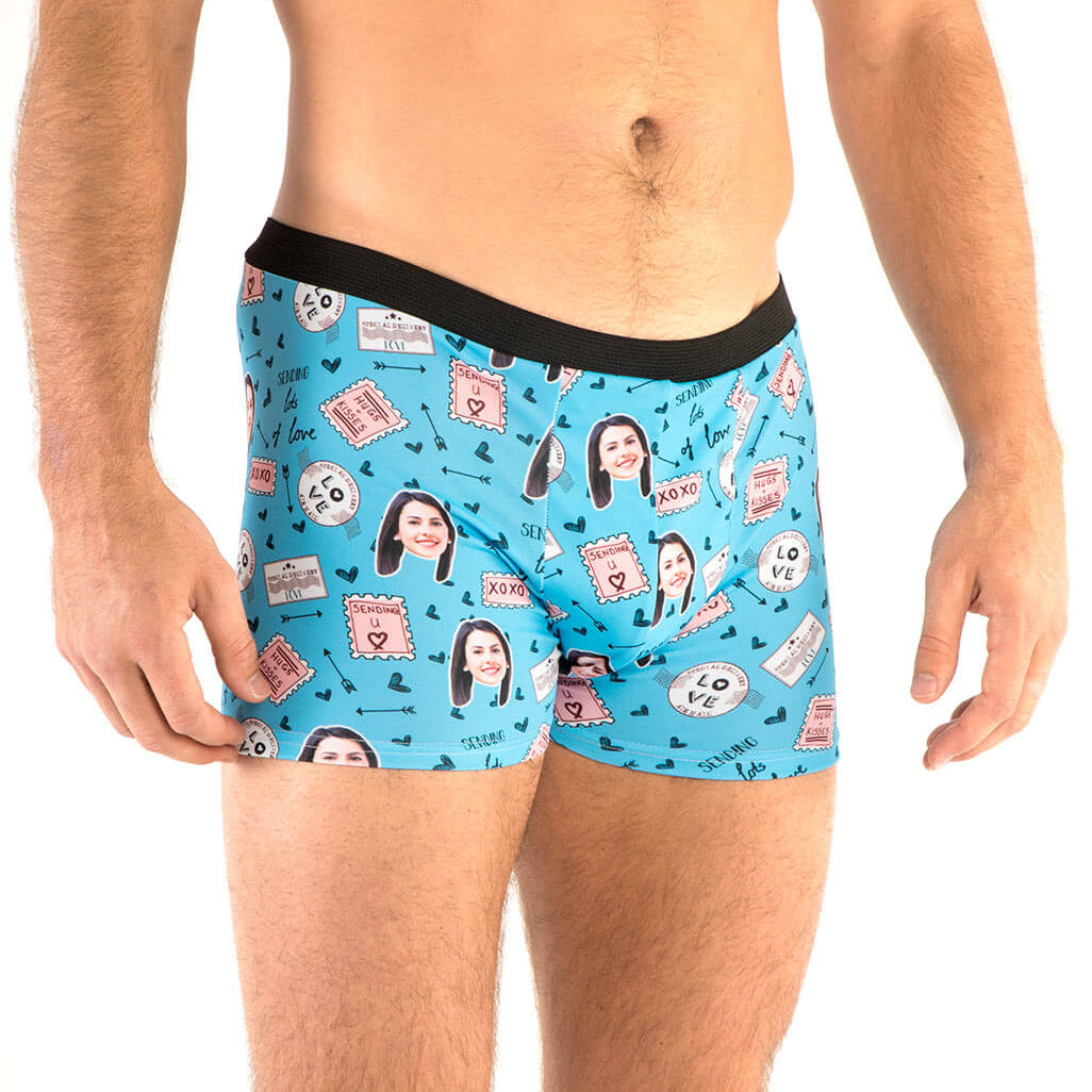 Personalised Love Stamps Boxers