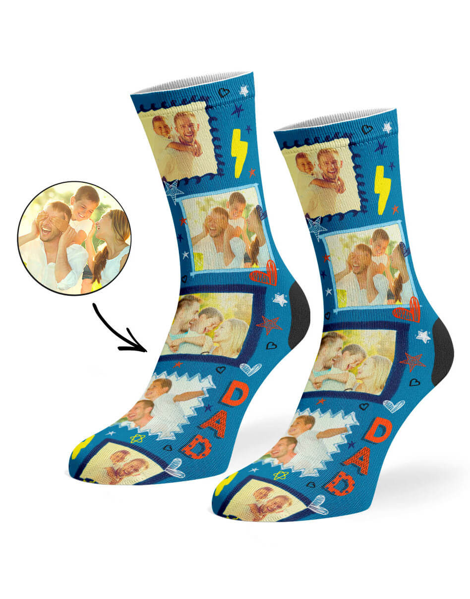 Unique Best Dad Frame Socks
