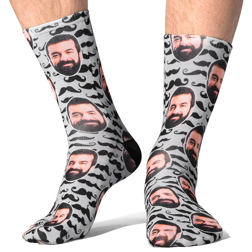 Moustache Pattern Socks