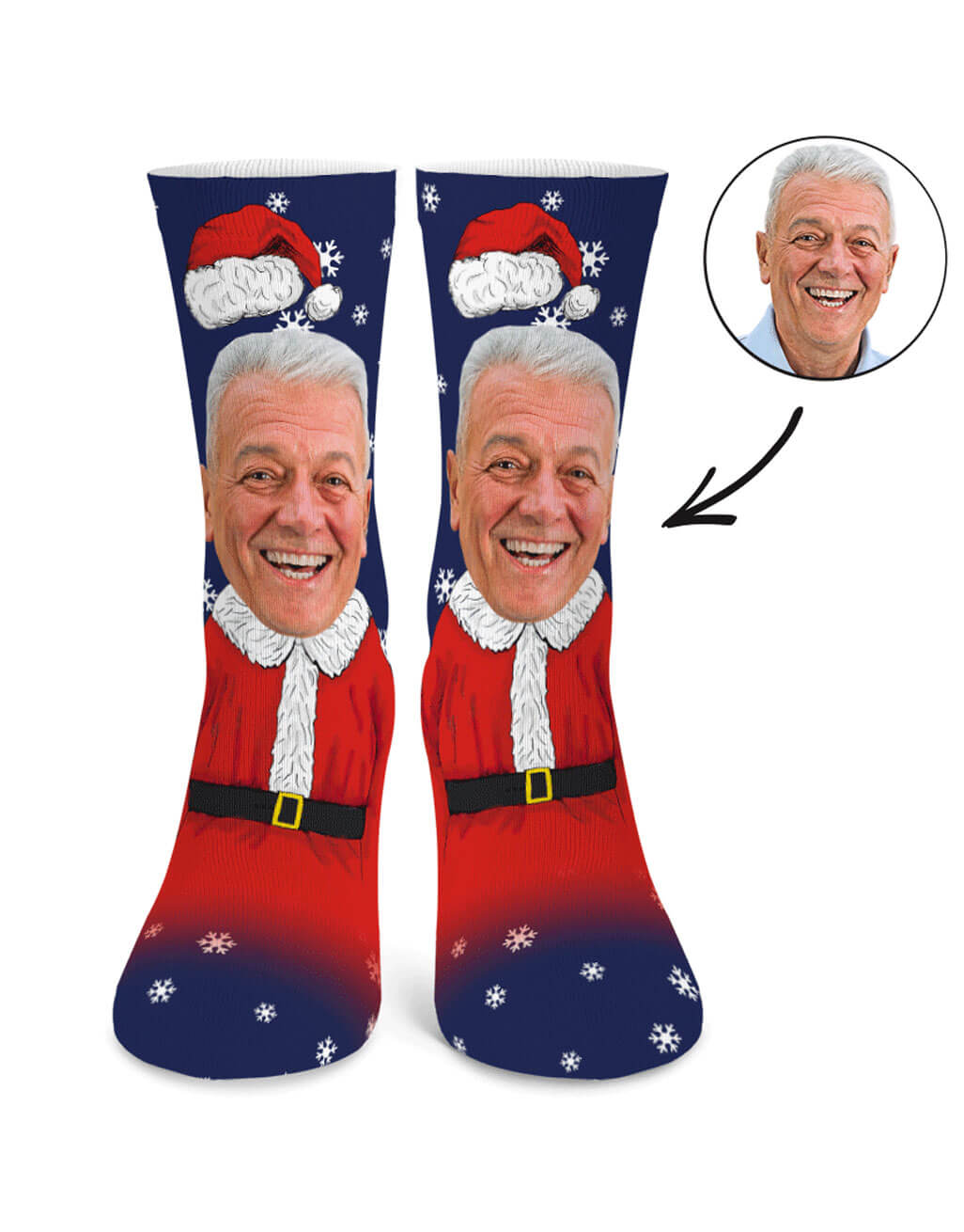 Mr Clause Face Socks