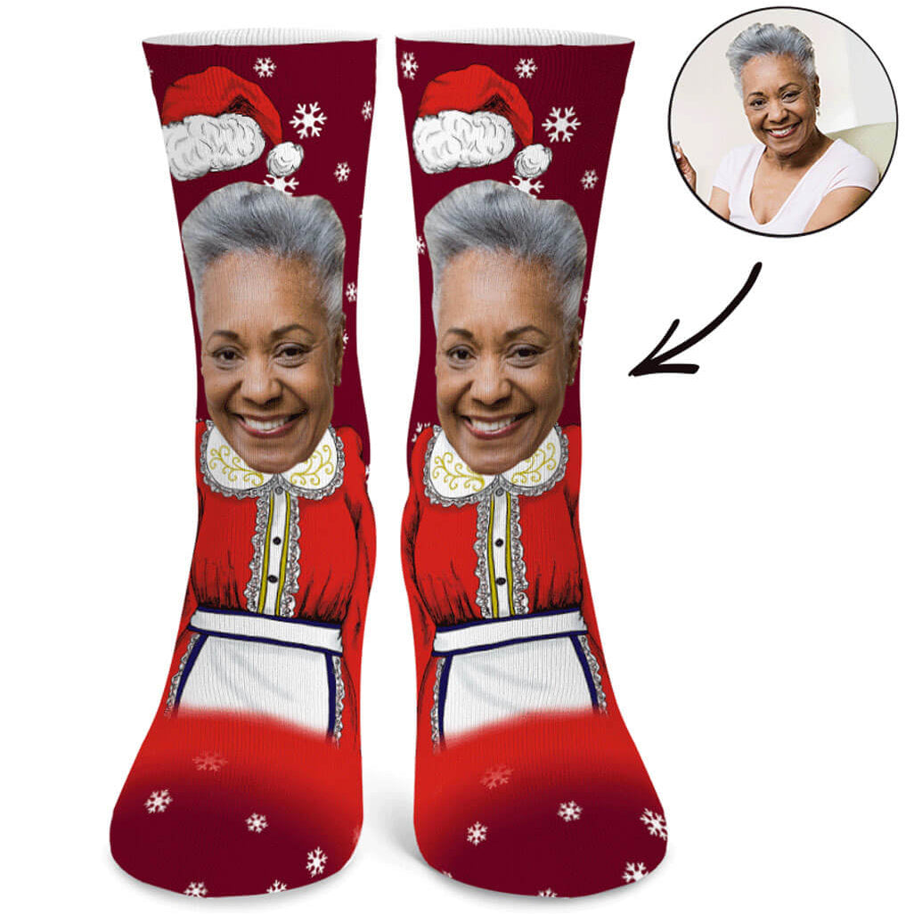 Personalised Mrs Claus Socks