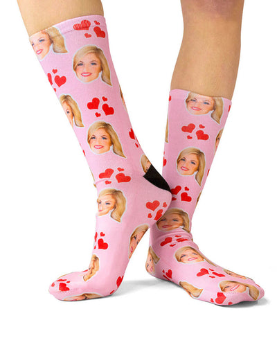 My Valentine Face Socks
