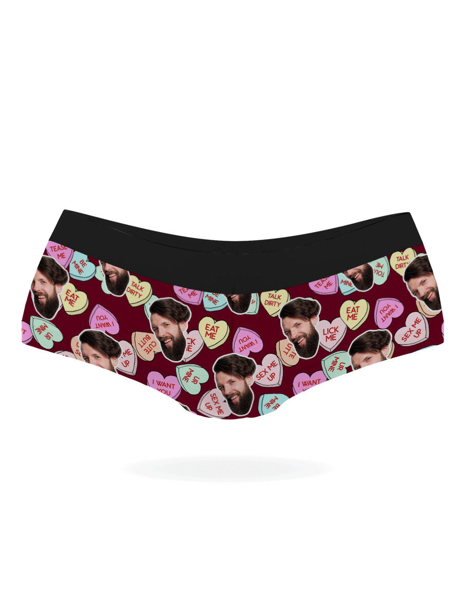Custom Photo Naughty Love Hearts Knickers