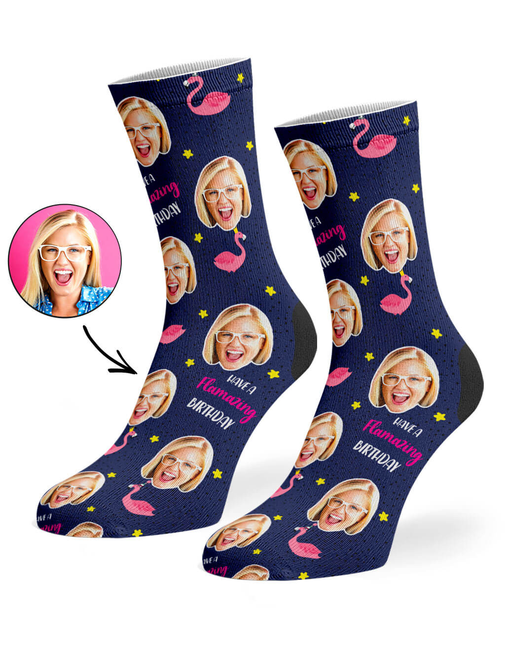Personalised Flamazing Birthday Socks