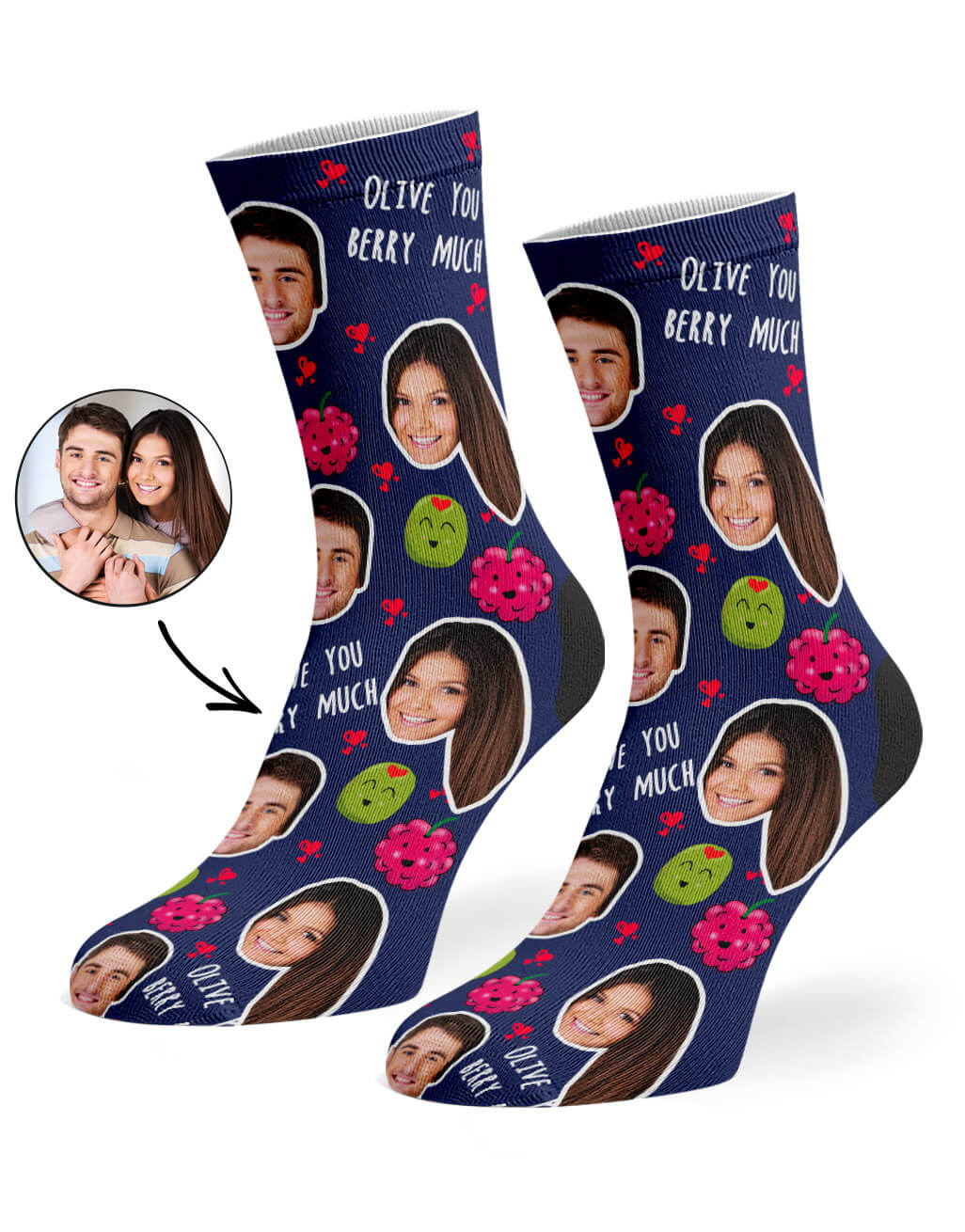 Olive You Berry Much Socks Valentines Day Gift