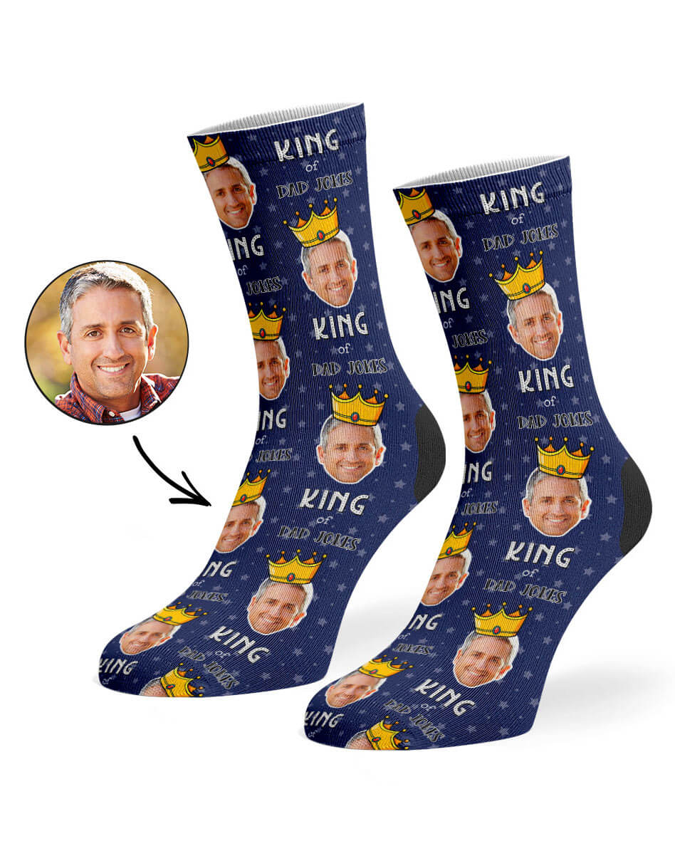 Customised King Of Dad Jokes Socks
