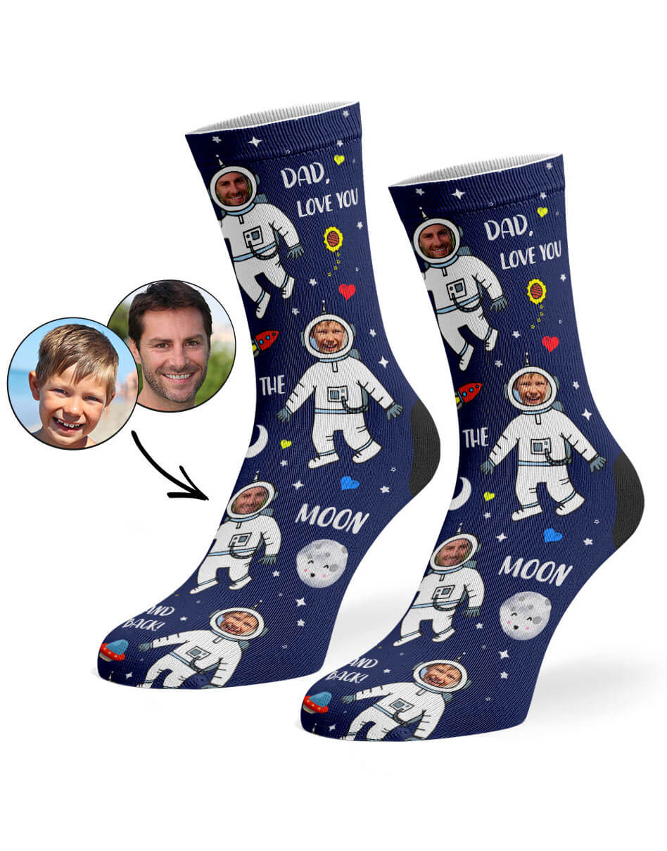 Moon & Back Dad Gift Socks