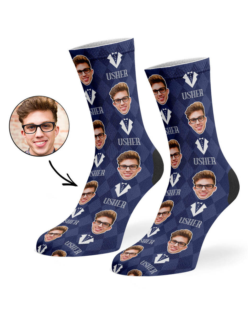 Print Photo On Usher Socks