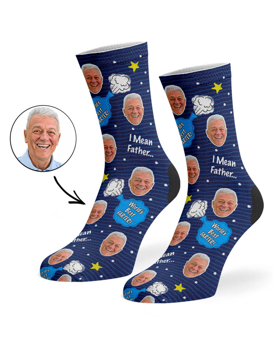 World's Best Farter Socks With Face On