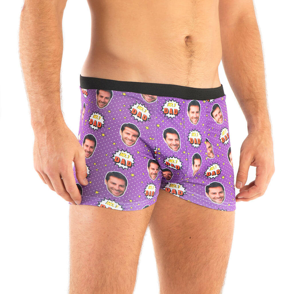 Personalised Number 1 Dad Boxers