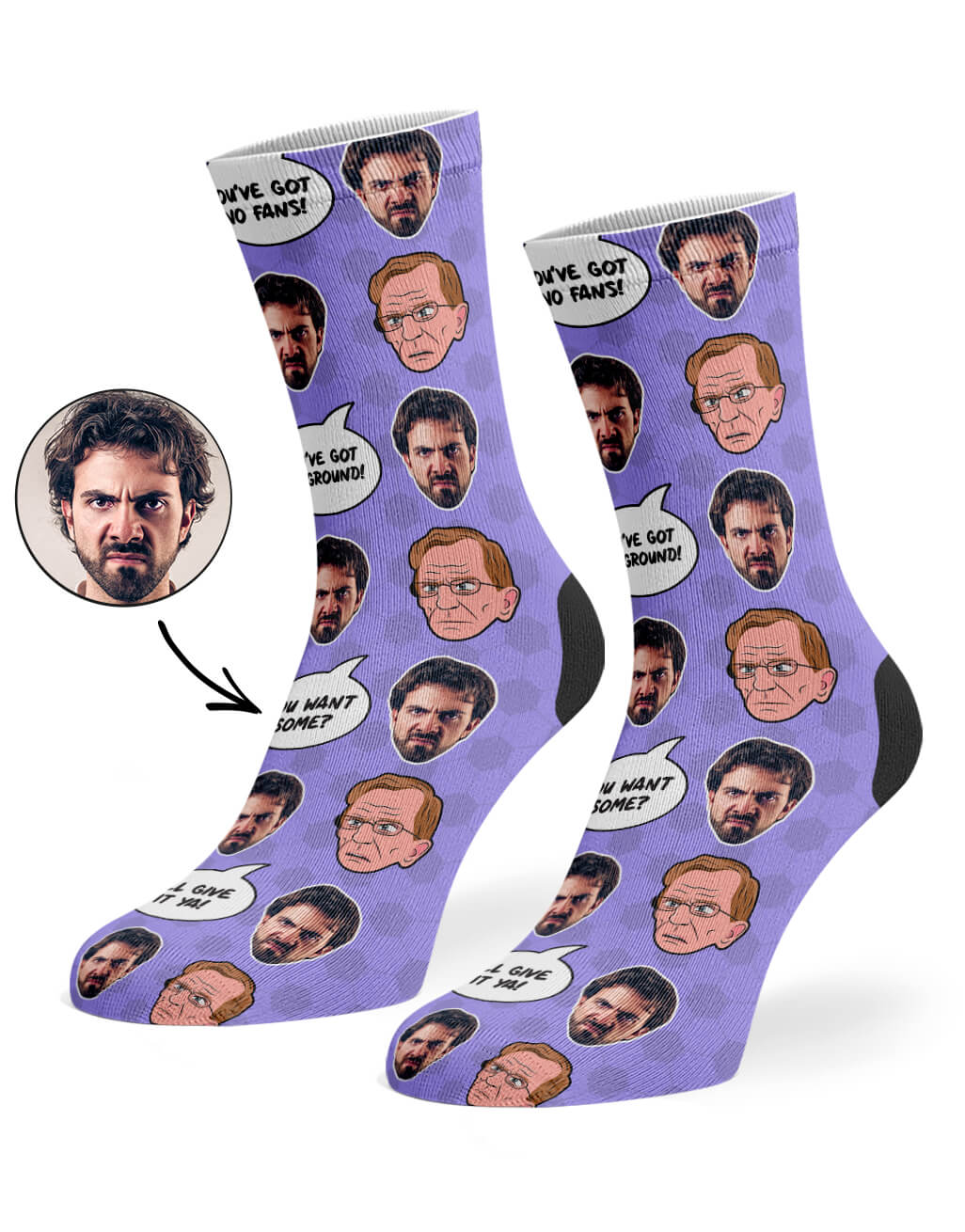 Wealdstone Raider Socks With Face On